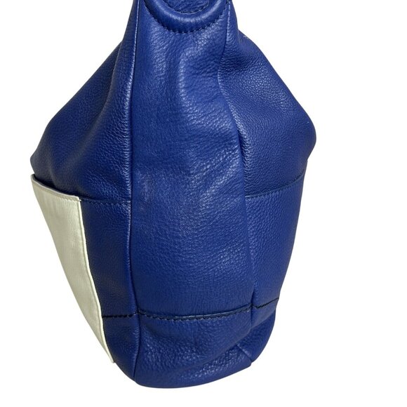 orYANY Adele Stylish Blue & White Leather Hobo Handbag With Quirky Interior Desi - Picture 2 of 9